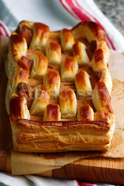 sausages in puff pastry for a breakfast  Stock photo © zoryanchik