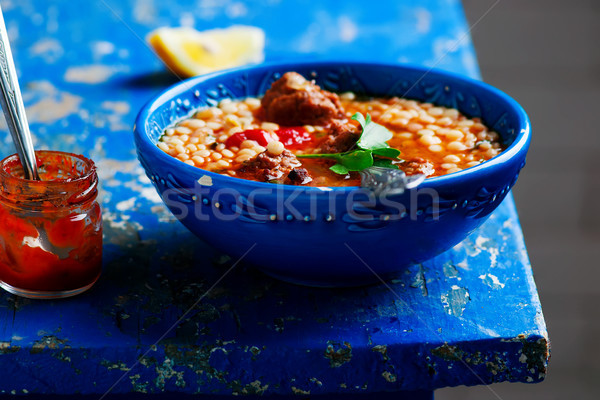 Zdjęcia stock: Kuskus · zupa · żywności · czerwony · obiad