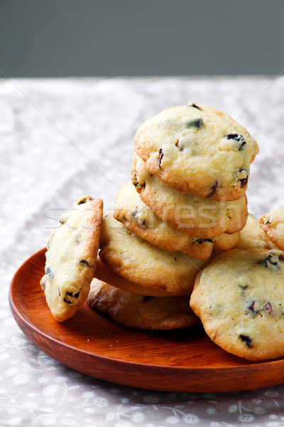 cornmeal chocolate chunk cookies raisins Stock photo © zoryanchik