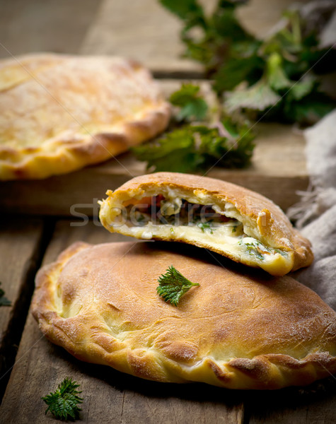 calzone with ricotta  and  nettle Stock photo © zoryanchik