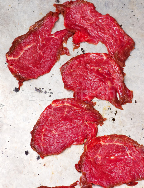 Borjúhús kész grill felső kilátás szelektív fókusz Stock fotó © zoryanchik