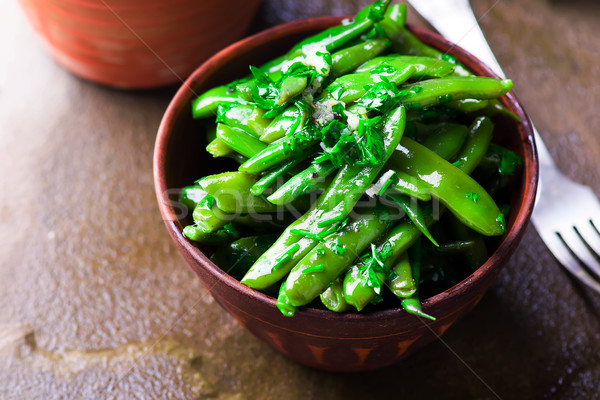 the Georgian salad from green beans  Stock photo © zoryanchik