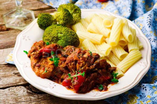Slow Cooker Mediterranean-Style Chicken. Stock photo © zoryanchik