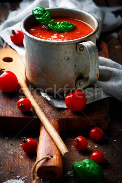 Foto stock: Caseiro · metal · jarra · molho · estilo · rústico