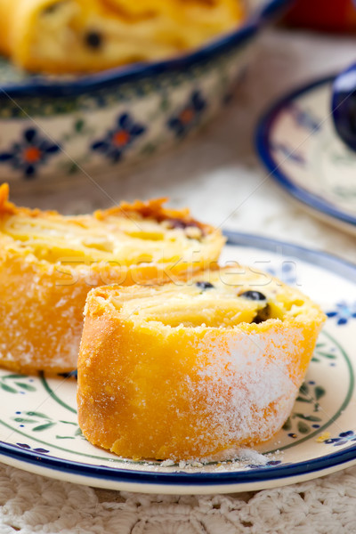 Hüttenkäse selektiven Fokus Stil rustikal Obst Hintergrund Stock foto © zoryanchik