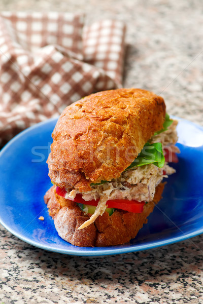 chicken sandwich spread  with vegetables Stock photo © zoryanchik