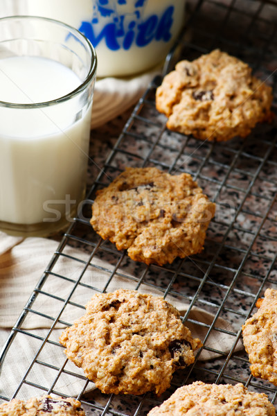 oatmeal chocolate chip cookies.style rustic Stock photo © zoryanchik