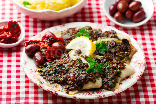 Mediterranean Spiced Fish Fillets Stock photo © zoryanchik