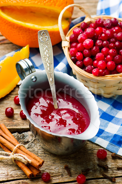 traditional English cranberry sauce Stock photo © zoryanchik