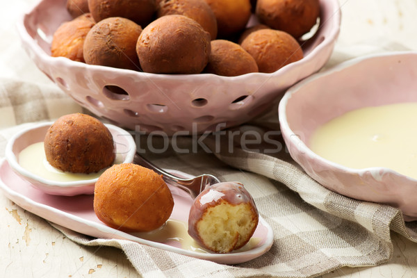 Szybki żywności śniadanie cukru piekarni brązowy Zdjęcia stock © zoryanchik