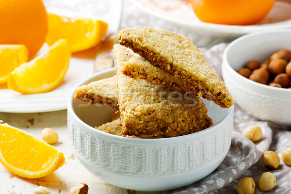 hazelnut orange shortbread.style rustic Stock photo © zoryanchik