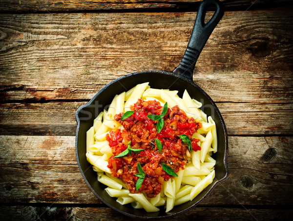 pasta with swiss chard Stock photo © zoryanchik
