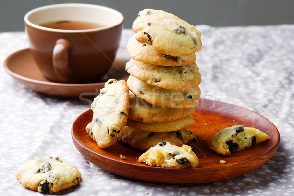 cornmeal chocolate chunk cookies raisins Stock photo © zoryanchik