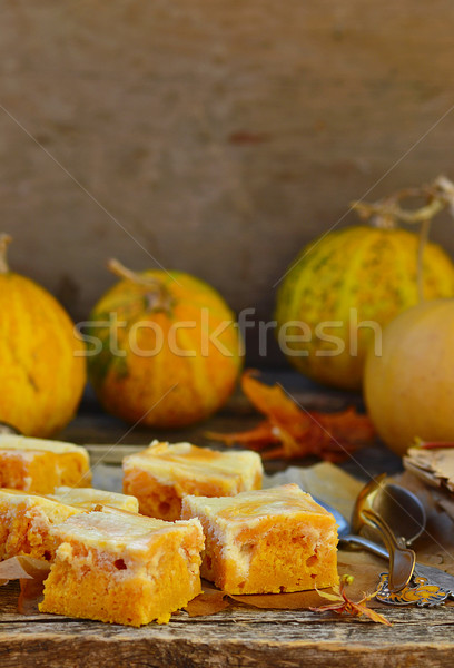 Stock photo: pumpkin pie about cream cheese