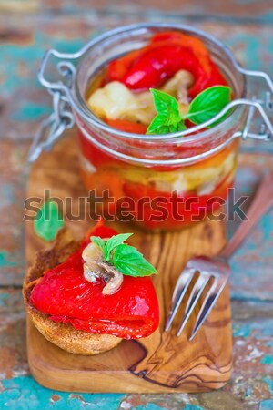 Orange sanguine verre déjeuner dessert fraîches crème [[stock_photo]] © zoryanchik