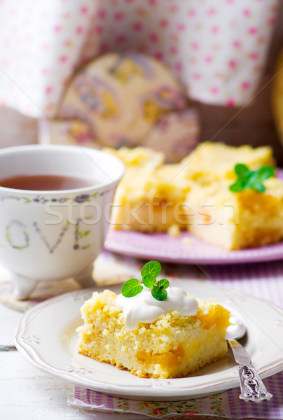 millet and dried apricot  pudding  Stock photo © zoryanchik