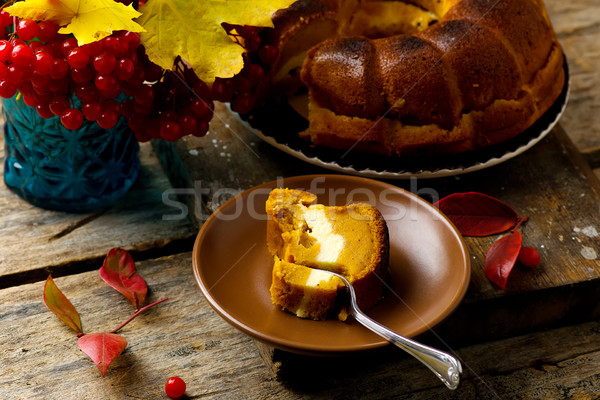 Pumpkin Cream Cheese Bundt Cake Stock photo © zoryanchik