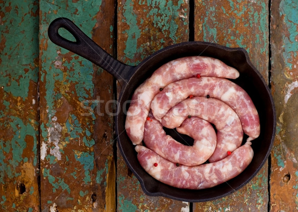 crude sausages  Stock photo © zoryanchik