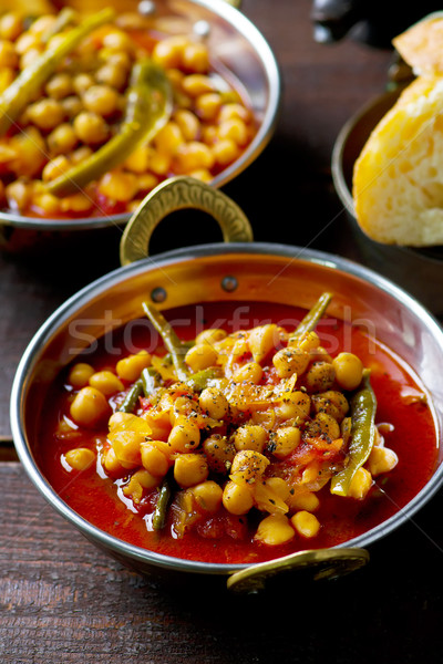 chick-pea stewed with haricot and a tomato on Lebanese  Stock photo © zoryanchik