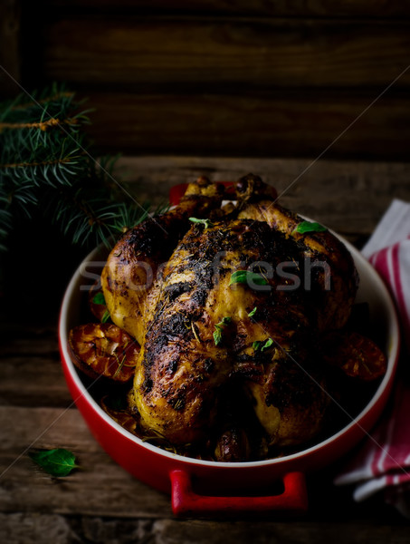 the baked chicken  Stock photo © zoryanchik