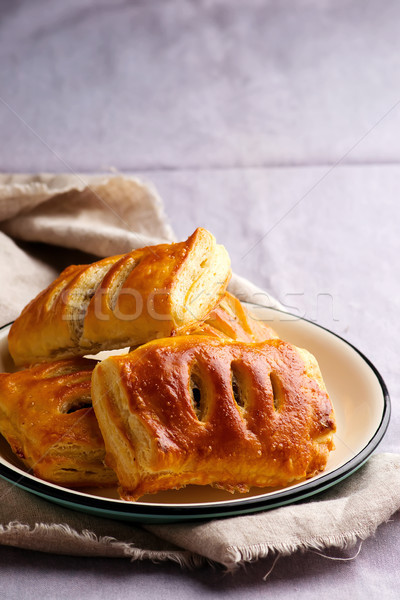 Mini pies with meat.style rustic Stock photo © zoryanchik