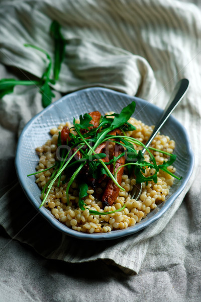 roast carrot and fregola salad..selective focus Stock photo © zoryanchik
