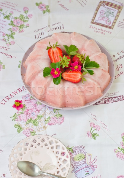 frozen strawberry jelly Stock photo © zoryanchik