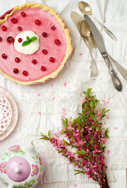 Cranberry tart  Stock photo © zoryanchik
