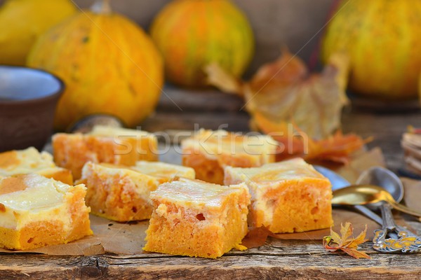 Stock photo: pumpkin pie about cream cheese