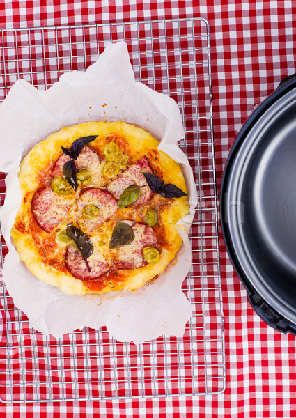 pizza in crock pot Stock photo © zoryanchik