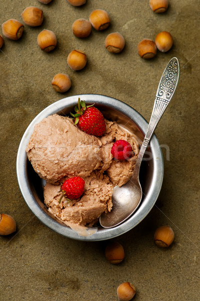  frozen nutella  yogurt Stock photo © zoryanchik