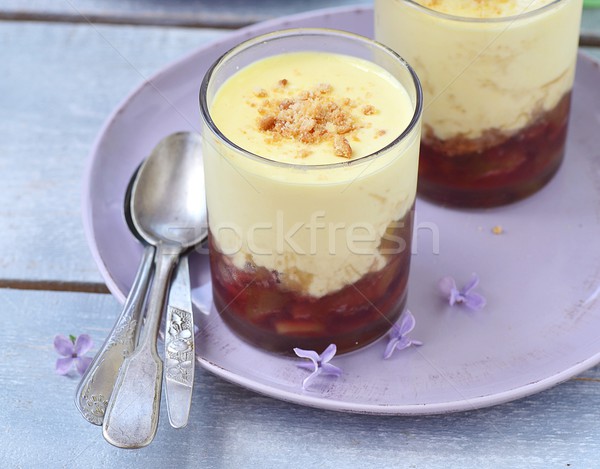Rhubarbe dessert alimentaire fruits lait blanche [[stock_photo]] © zoryanchik