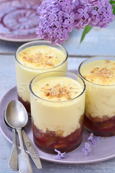 Rhubarbe dessert alimentaire fruits lait blanche [[stock_photo]] © zoryanchik