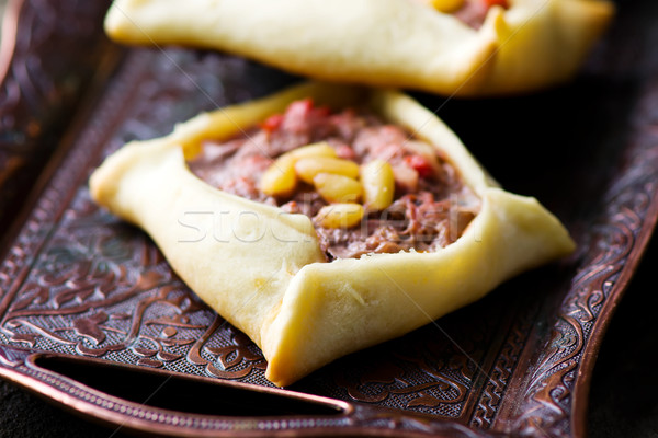 traditional Lebanese meat pies Stock photo © zoryanchik