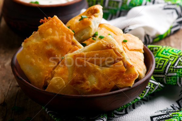 Lavash potato pies.style rustic Stock photo © zoryanchik