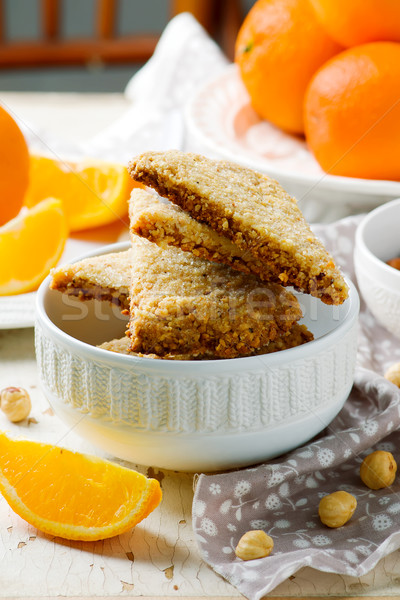 hazelnut orange shortbread.style rustic Stock photo © zoryanchik