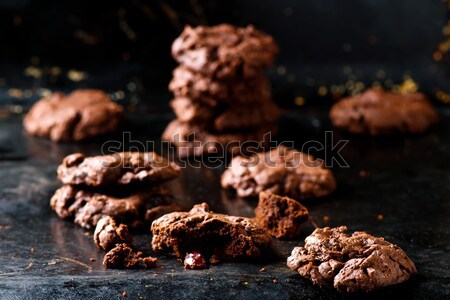 nutella cakes.rustic style. Stock photo © zoryanchik
