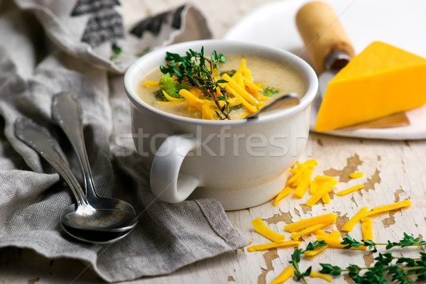 Stock photo: spiced red lentil and root vegetable soup vegan