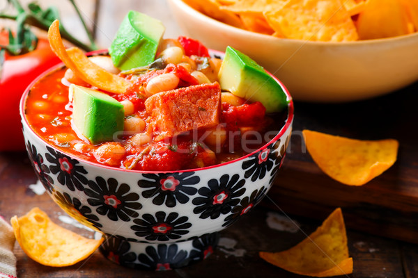 Rapide ragoût cuisine mexicaine mexican rouge viande [[stock_photo]] © zoryanchik