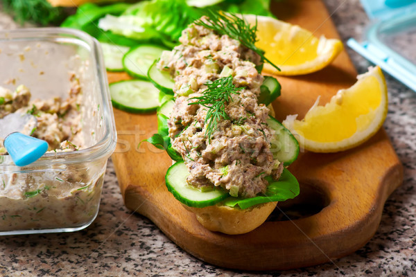 Tuna salad sandwich.style rustic. Stock photo © zoryanchik