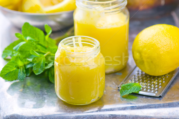 лимона продукции подготовка фрукты стекла яйцо Сток-фото © zoryanchik