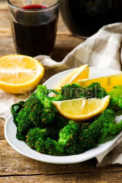 Stok fotoğraf: Brokoli · sıcak · stil · yeşil · akşam · yemeği