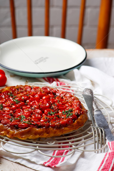 tomato tarte tatin.style rustic. Stock photo © zoryanchik