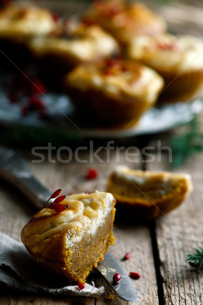 Foto stock: Calabaza · crema · queso · remolino · atención · selectiva