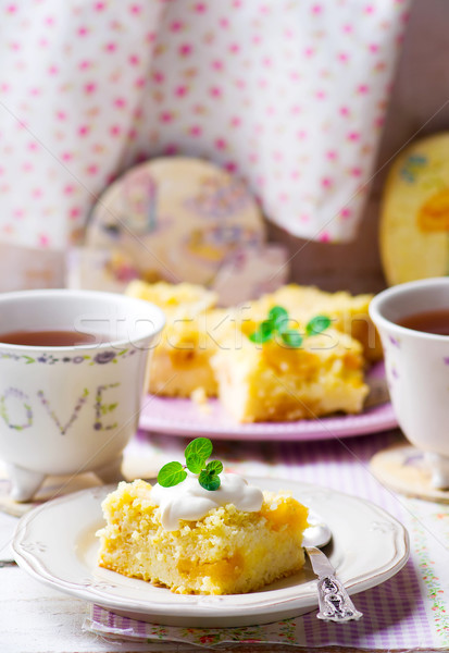 millet and dried apricot  pudding  Stock photo © zoryanchik