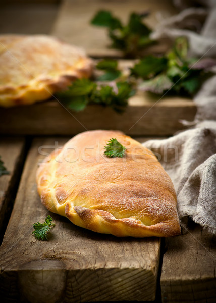 calzone with ricotta  and  nettle Stock photo © zoryanchik