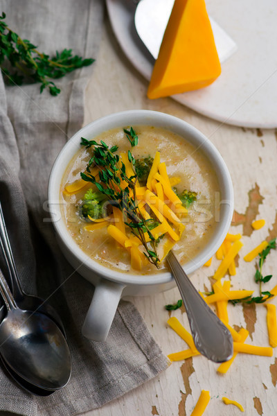 Stock photo: spiced red lentil and root vegetable soup vegan