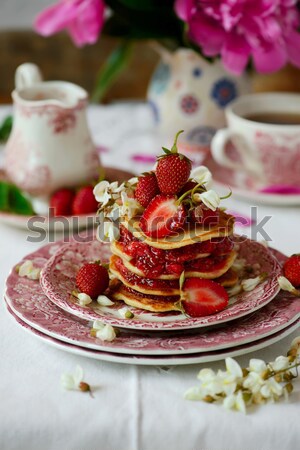 Orange sanguine livre gâteau orange cerise fromages [[stock_photo]] © zoryanchik