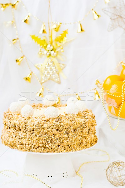 New Year's pie ' a napoleon '  Stock photo © zoryanchik