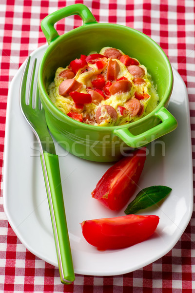 omelet in a  mug prepared in microwave  Stock photo © zoryanchik